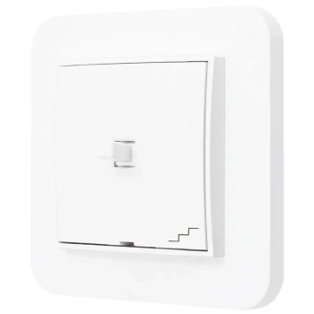 Włącznik schodowy w stylu USA ramka zaokrąglona seria Mini kolor biały