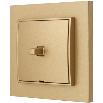 Włącznik pojedynczy styl usa karlik mini kolor złoty