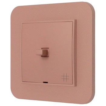 Włącznik krzyżowy w stylu USA ramka zaokrąglona seria Mini kolor łososiowy