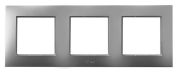 Ramka potrójna do łączników IP-44 seria ARIA kolor Srebro symbol RH-3U/18
