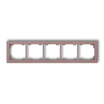 Ramka uniwersalna pięciokrotna z tworzywa DECO Pastel Matt Karlik seria DECO 42DR-5 kolor lawendowy