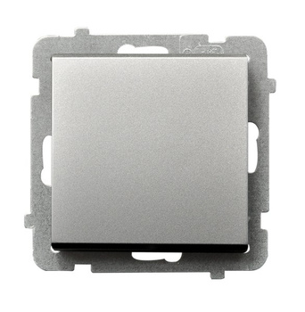 Łącznik jednobiegunowy seria SONATA kolor Srebro mat symbol ŁP-1R/m/38