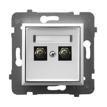 Gniazdo ekwipotencjalne podwójne seria ARIA kolor Biały symbol GPE-2U/m/00