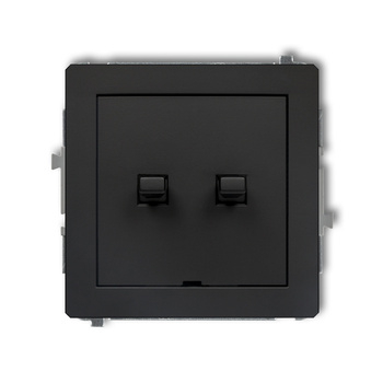 Mechanizm łącznika zwiernego żaluzjowego w stylu amerykańskim bez piktogramów Karlik seria DECO 12DWPUS-8 kolor czarny mat