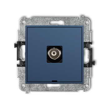 Mechanizm gniazda pojedynczego BNC, bez pola opisowego Karlik seria ICON 64IGBNCBO-1 kolor navy blue