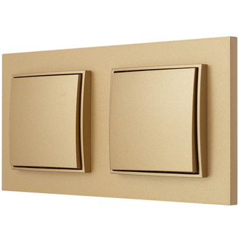 Włącznik światła Dwa pojedyncze karlik mini kolor złoty