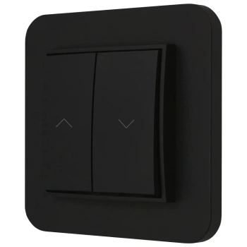 Włącznik roletowy z blokadą z ramką zaokrągloną seria MINI kolor czarny