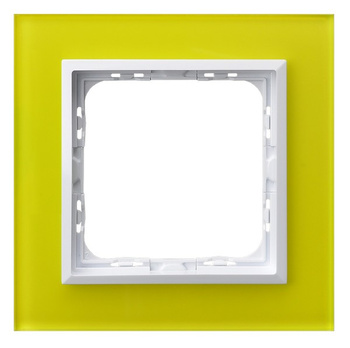 Ramka pojedyncza seria SONATA kolor Limonka szkło symbol R-1RGC/60/00