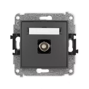 Mechanizm gniazda pojedynczego BNC Karlik seria MINI 28MGBNC-1 kolor grafitowy mat