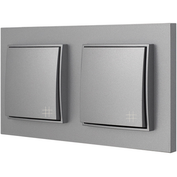 Włącznik światła Dwa krzyżowe kolor srebrny