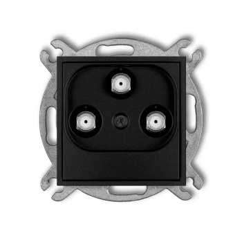 Mechanizm gniazda multimedialnego 3F DATA UPC Karlik seria ICON 12IGMU kolor czarny mat