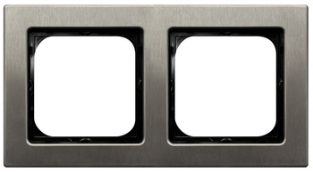 Ramka podwójna seria SONATA STAL INOX kolor Stal inox symbol R-2RM/37