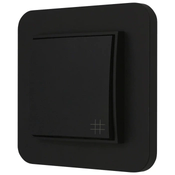 Włącznik krzyżowy z ramką zaokrągloną seria MINI kolor czarny