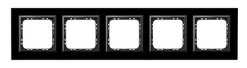 Ramka pięciokrotna seria SONATA kolor Czarne szkło symbol R-5RGC/32/25