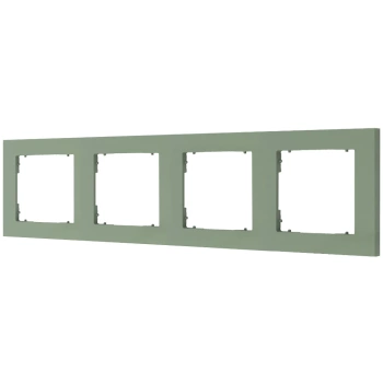 Ramka uniwersalna poczwórna kwadratowa z tworzywa Karlik seria MINI 61MR-4 kolor szałwiowy