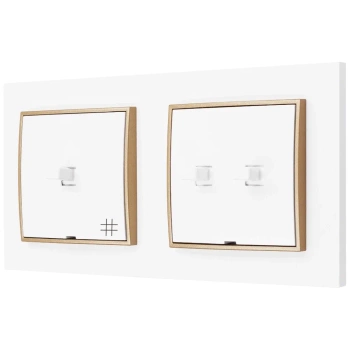 Włącznik światła podwójny i krzyżowy usa kolor biały/złoty