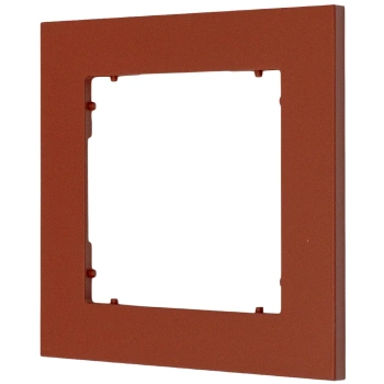 Ramka uniwersalna pojedyncza kwadratowa z tworzywa Karlik seria MINI 63MR-1 kolor terakota