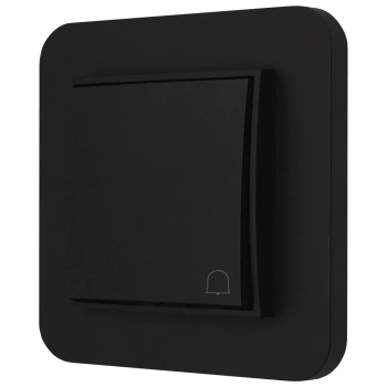 Włącznik dzwonkowy z ramką zaokrągloną seria MINI kolor czarny