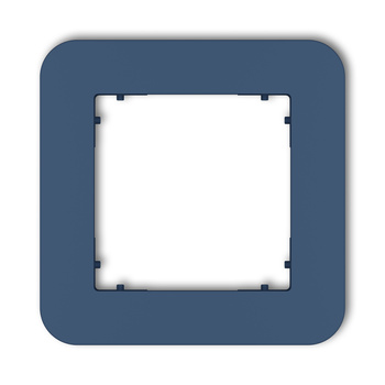 Ramka uniwersalna pojedyncza zaokrąglona z tworzywa Karlik seria MINI 64MRTZ-1 kolor navy blue