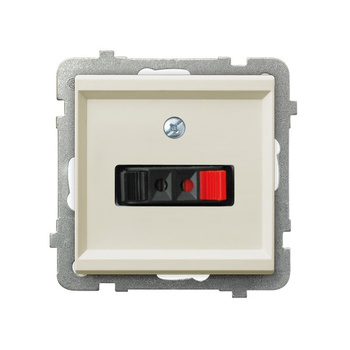 Gniazdo głośnikowe pojedyncze seria SONATA kolor Ecru symbol GG-1R/m/27