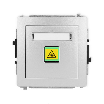 Mechanizm gniazda światłowodowego/optycznego pojedynczego Karlik seria DECO 7DGOP-1 kolor srebrny metalik