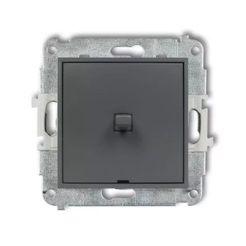 Mechanizm łącznika schodowego w stylu amerykańskim bez piktogramu Karlik seria MINI 28MWPUS-3.1 kolor grafitowy mat