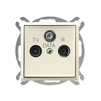 Gniazdo RTV-DATA seria ARIA kolor Ecru symbol GPA-UD/m/27