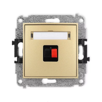 Mechanizm gniazda głośnikowego pojedynczego Karlik seria ICON 29IGG-1 kolor złoty