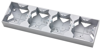 Puszka instalacyjna poczwórna seria ARIA kolor Srebro symbol PNP-4U/18