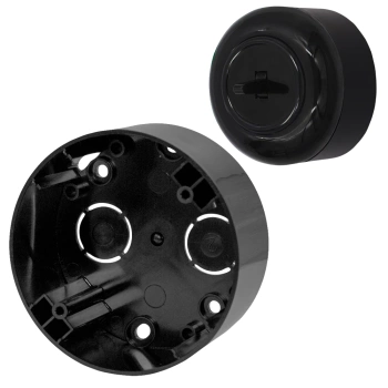 Puszka natynkowa do włączników i gniazd retro styl loft kolor czarny TG-RE-BR001B