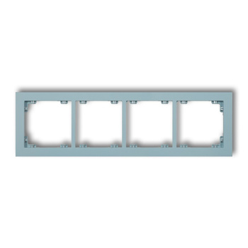 Ramka uniwersalna podczwórna z tworzywa DECO Pastel Matt Karlik seria DECO 48DR-4 kolor lazurowy