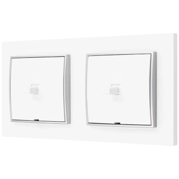 Włącznik światła Dwa pojedyncze styl usa kolor biały/srebrny