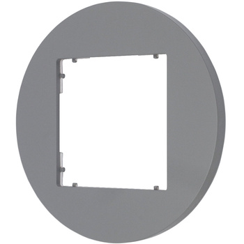 Ramka uniwersalna pojedyncza okrągła z tworzywa Karlik seria MINI 27MRTO-1 kolor szary mat