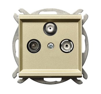 Gniazdo RTV-SAT końcowe seria SONATA kolor Szampański złoty symbol GPA-RS/m/39