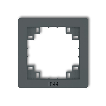 Ramka pośrednia do łączników IP44 Karlik seria DECO prod. uzupełniające 28DRPH kolor grafitowy mat