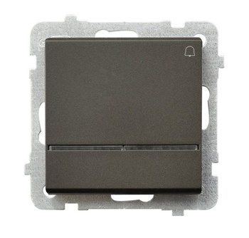 Łącznik zwierny "dzwonek" z podświetleniem niebieskim seria SONATA kolor Czekoladowy metalik symbol ŁP-6RS/m/40