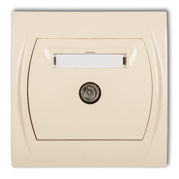 Gniazdo antenowe TV pojedyncze Karlik seria LOGO 1LGTV-1 kolor beżowy