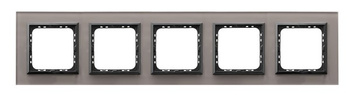 Ramka pięciokrotna seria SONATA kolor Szare szkło symbol R-5RGC/41/25