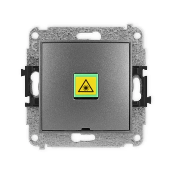 Mechanizm gniazda światłowodowego/optycznego pojedynczego, bez pola opisowego Karlik seria MINI 11MGOPBO-1 kolor grafitowy