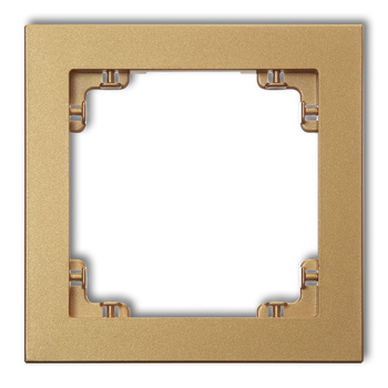 Ramka uniwersalna pojedyncza z tworzywa Karlik seria DECO 29DR-1 kolor złoty