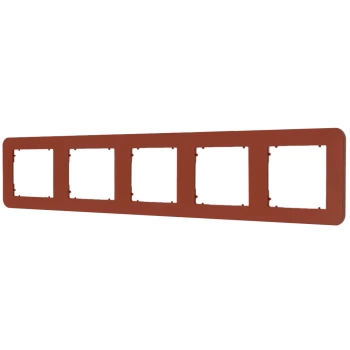 Ramka uniwersalna pięciokrotna zaokrąglona z tworzywa Karlik seria MINI 63MRTZ-5 kolor terakota