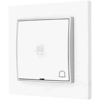 Włącznik dzwonkowy styl usa karlik mini kolor biały/srebrny