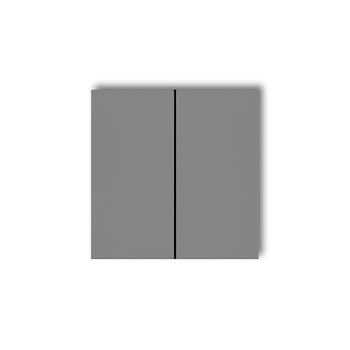 Klawisze podwójne do łączników DECO, ICON, MINI komplet dwóch sztuk Karlik seria prod. uzupełniające 27DKL-2 kolor szary mat