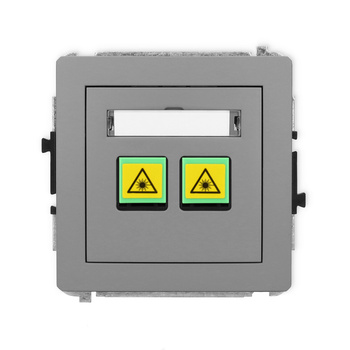 Mechanizm gniazda światłowodowego/optycznego podwójnego Karlik seria DECO 27DGOP-2 kolor szary mat
