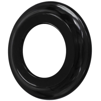 Ramka pojedyncza okrągła do łączników i gniazd 'Retro ceramic' - czarna TG-RC-001RB