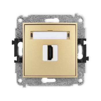 Mechanizm gniazda pojedynczego HDMI 2.0, 4K Karlik seria MINI 29MHDMI-3 kolor złoty