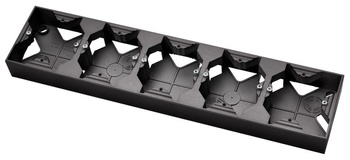 Puszka instalacyjna pięciokrotna seria ARIA kolor Czarny metalik symbol PNP-5U/33