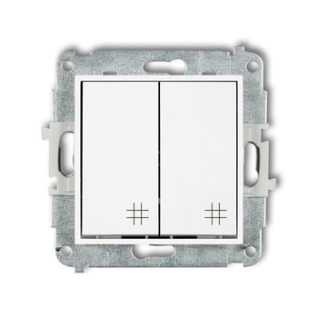 Mechanizm łącznika podwójnego krzyżowego Karlik seria ICON IWP-66 kolor biały