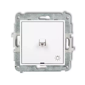 Mechanizm łącznika zwierny światło w stylu amerykańskim Karlik seria ICON 25IWPUS-5 kolor biały mat