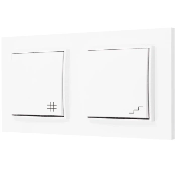 Włącznik światła schodowy i krzyżowy kolor biały